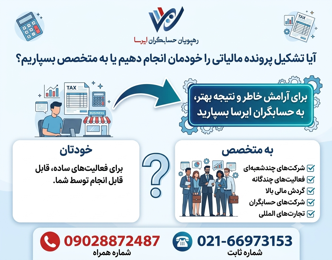 آیا تشکیل پرونده مالیاتی را خودمان انجام دهیم یا به متخصص بسپاریم؟